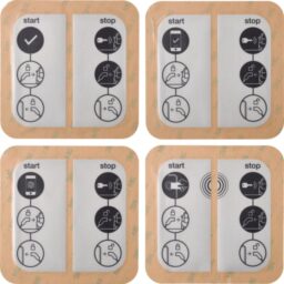 HAGER - Set stickers ''mode d'emploi'' (libre / RFID / QR / Smartphone) - XEVA310