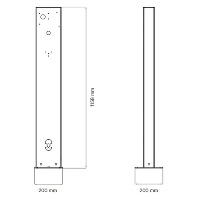 Wallbox - Pedestal (Eiffel Basic / Copper1 / Mono) - 000002703