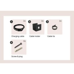 Smappee - EV Dual Wall 2x3-phase 32A Type 2 open-ended charging cable 5m with cable holder - EVD-WALL-2C5